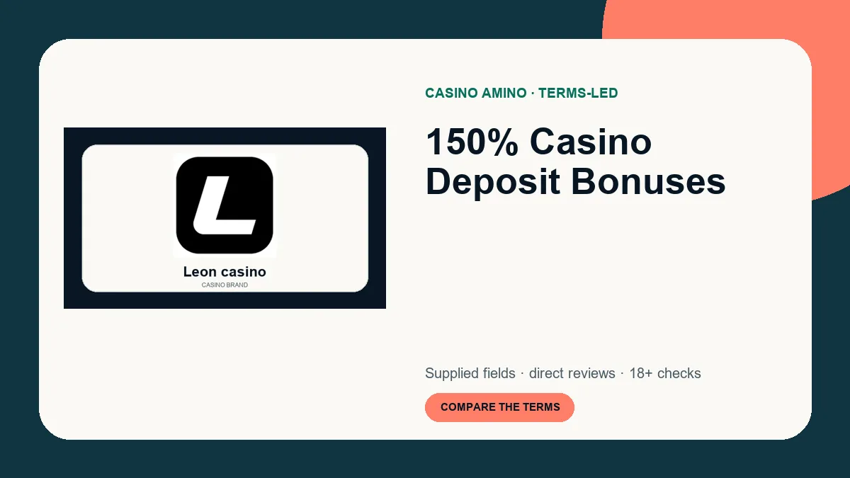 150% Casino Deposit Bonuses comparison cover featuring real casino brand artwork