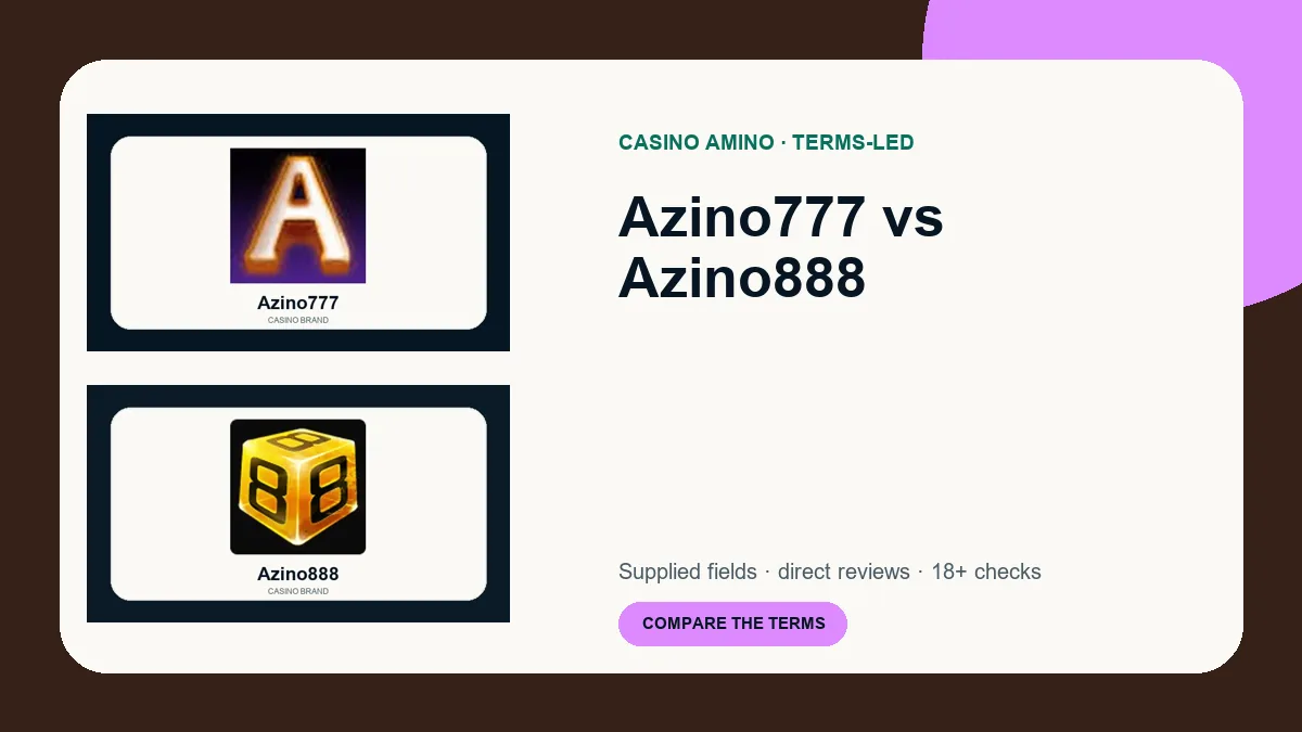 Azino777 vs Azino888 comparison cover featuring real casino brand artwork
