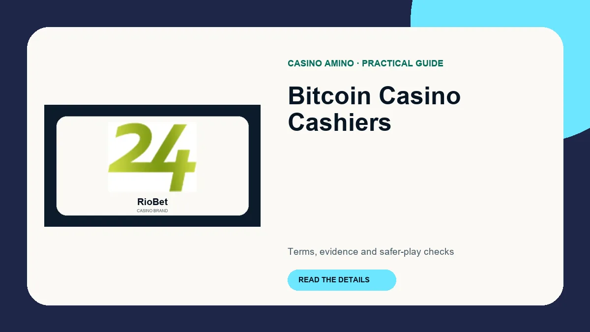 Bitcoin Casino Cashiers editorial cover featuring RioBet casino brand artwork
