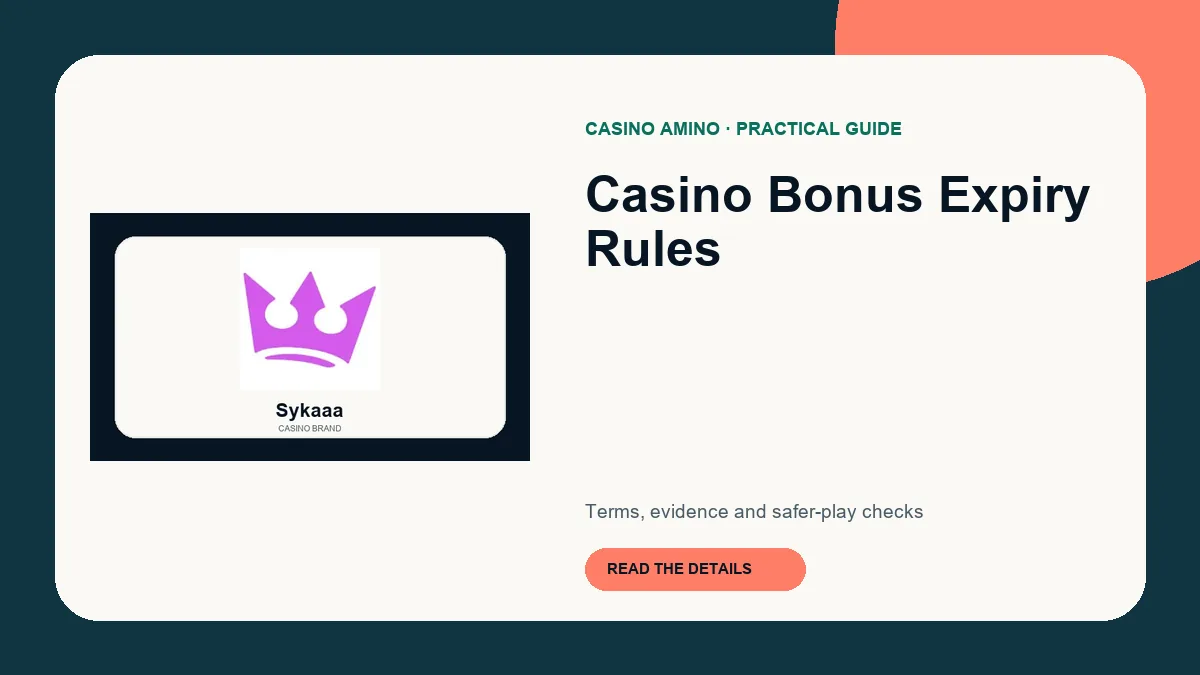 Casino Bonus Expiry Rules editorial cover featuring Sykaaa casino brand artwork