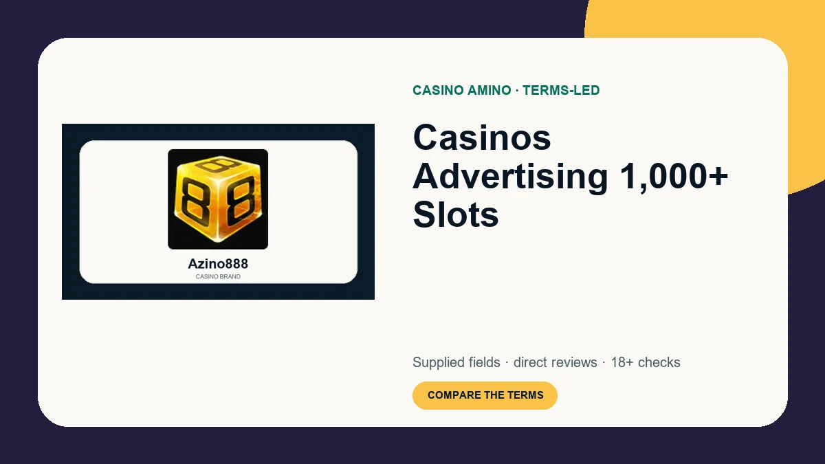 Casinos Advertising 1,000+ Slots comparison cover featuring real casino brand artwork