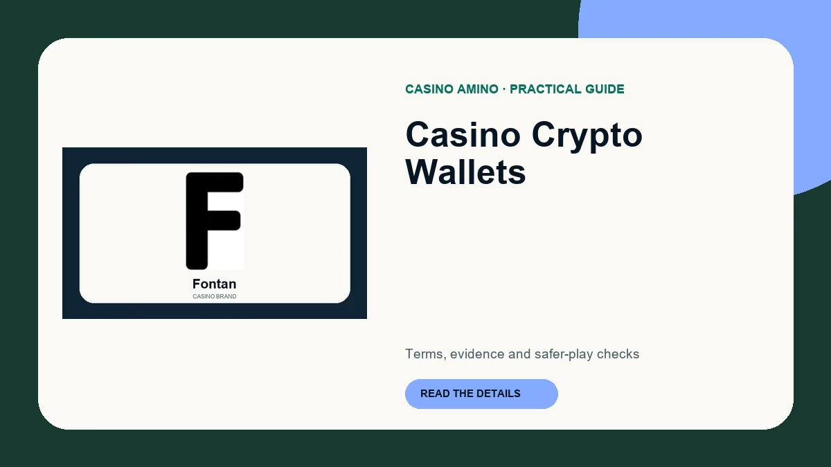 Casino Crypto Wallets editorial cover featuring Fontan casino brand artwork