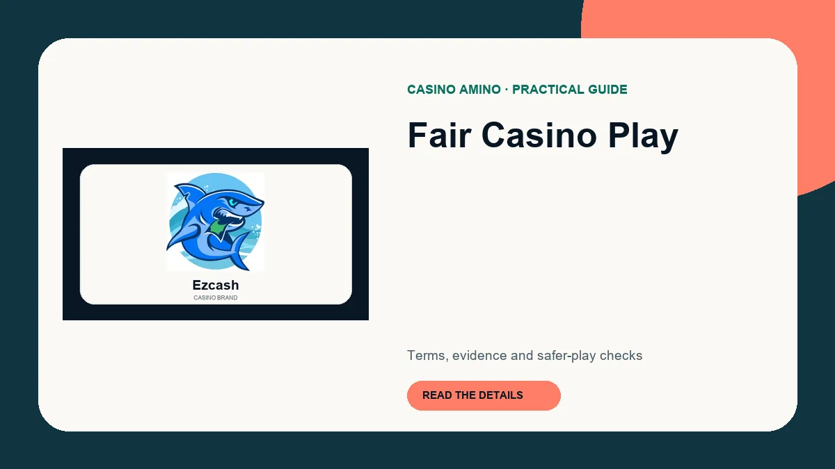 Fair Casino Play editorial cover featuring Ezcash casino brand artwork