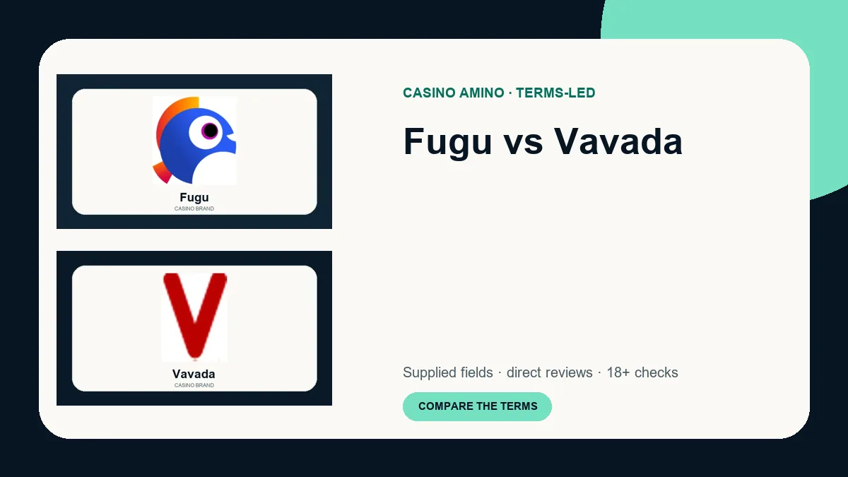 Fugu vs Vavada comparison cover featuring real casino brand artwork