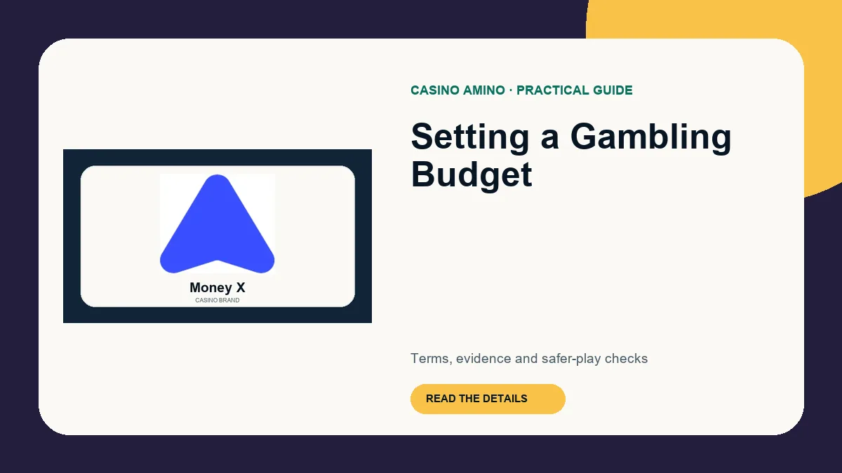 Setting a Gambling Budget editorial cover featuring Money X casino brand artwork