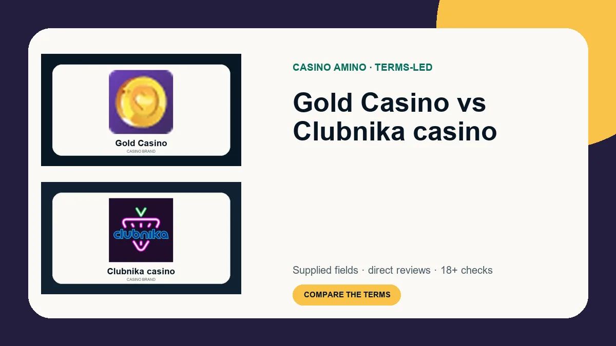 Gold Casino vs Clubnika casino comparison cover featuring real casino brand artwork