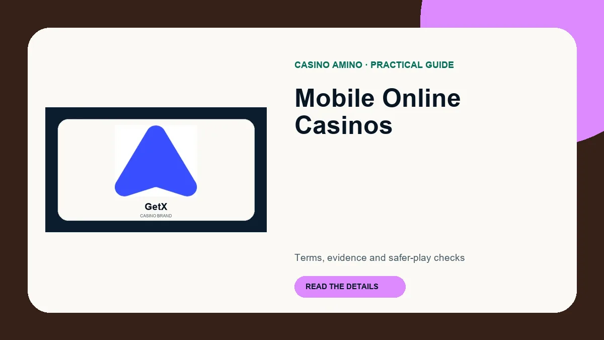 Mobile Online Casinos editorial cover featuring GetX casino brand artwork