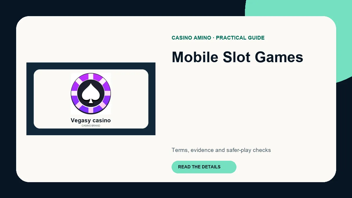 Mobile Slot Games editorial cover featuring Vegasy casino casino brand artwork