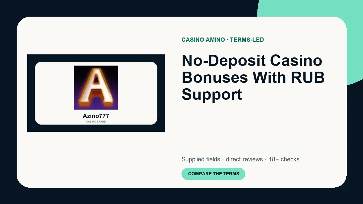 No-Deposit Casino Bonuses With RUB Support comparison cover featuring real casino brand artwork