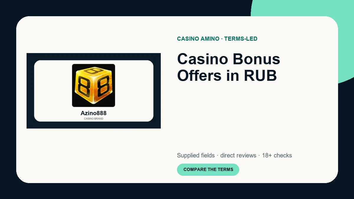 Casino Bonus Offers in RUB comparison cover featuring real casino brand artwork