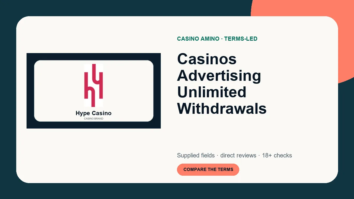 Casinos Advertising Unlimited Withdrawals comparison cover featuring real casino brand artwork