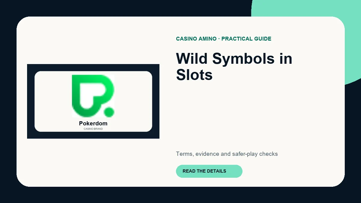 Wild Symbols in Slots editorial cover featuring Pokerdom casino brand artwork